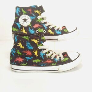 Converse Chuck Taylor All Star Dino Mid-Top Sneakers Kids Size 3 Dinosaurs